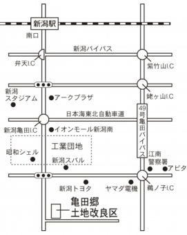 亀田郷土地改良区地図